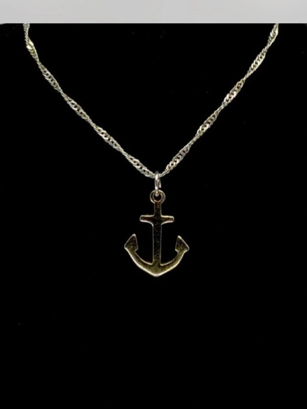 Ladies ^^^ Gold Anchor Pendant Necklace  *** Custom ^^^ Designer   *^*